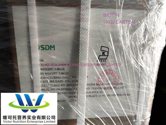 D-biotine CAS nr. 58-85-5 Vitamine H Vitamine B7 EINECS 200-399-3 Verpakkingsmateriaal Papier