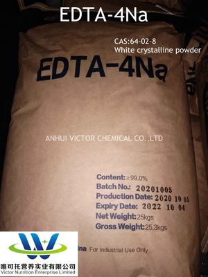 Wit poeder van industriële kwaliteit EDTA-4na / EDTA-2na 99% CAS 64-02-8 Formule C10h12n2na4o8