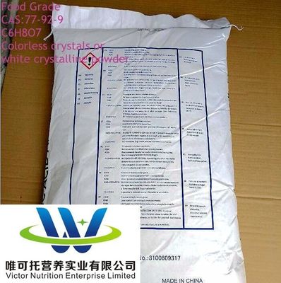 Efficiëntie Ctric acid watervrij formule C6h8o7 CAS 77-92-9 met normale opslagmethode