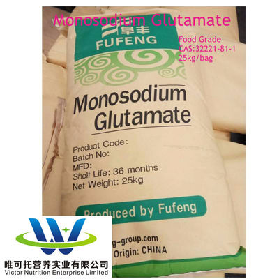 CAS nr. 142-47-2 ISO Msg Zout Geur Monosodium Glutamaat 25kg 30-120 mesh Aanpassing
