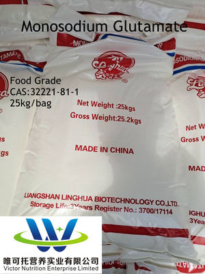 E621 99% 40 Mesh Monosodium Glutamaat Msg Aanpassing met een opbrengst van 50000 ton/maand