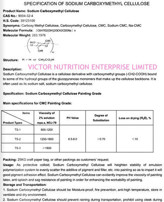 Jelly/Ice Cream GMP gecertificeerd CMC Food Grade houdbaarheid 12 maanden GMP goedgekeurd
