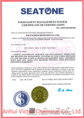 HALAL Natriumhyaluronate verkregen door microbiële fermentatie bij pH 6,6 CAS 9067-32-7