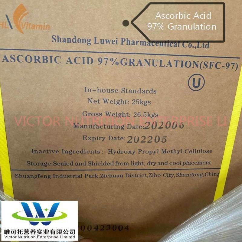 CAS nr. 50-81-7 Ascorbinezuur DC97/ Vitamine C DC97 / levensmiddelen houdbaarheid 12 maanden