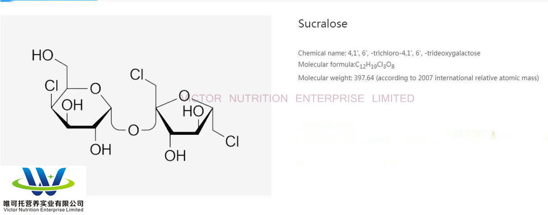 Voedingswaarde Voedingsadditief met sucralose-zoeters van niet-voedingswaarde